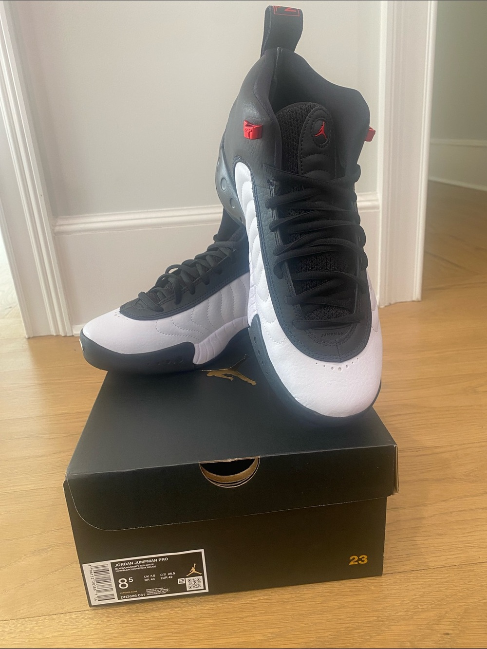 Nike Air Jordan Jumpman Pro Black White with Red Accents